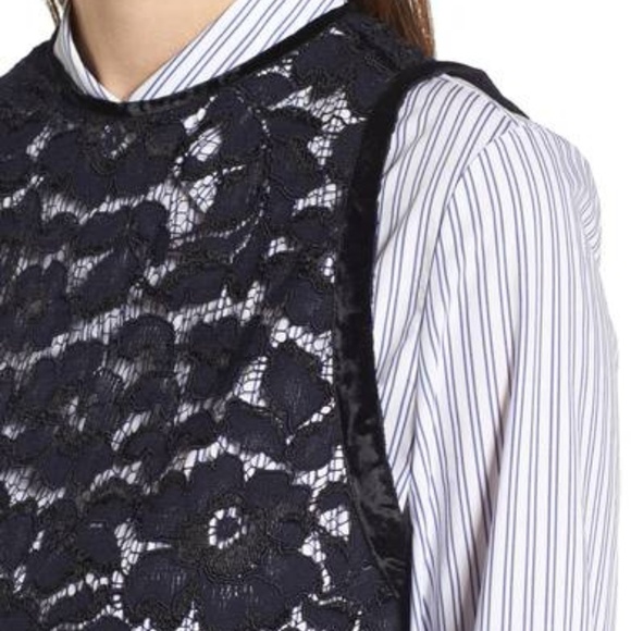 LEWIT Sheer Lace Top SIZE M - Picture 2 of 8